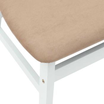 Esszimmerstühle 2 pcs Weiß 42 x 47.5 x 81 cm Massives Gummiholz