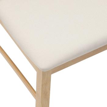 Esszimmerstühle 2 pcs Natur 43 x 54 x 89 cm Massives Gummiholz