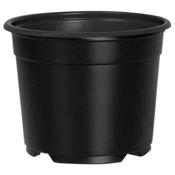 Runder Blumentopf 100 Stk. Schwarz Ø 10 x 8 cm Kunststoff