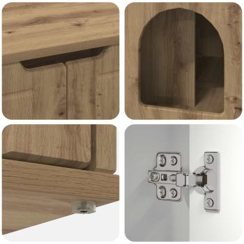 Katzenhaus Kunsthandwerk Eiche 85 x 55 x 53,5 cm Holzwerkstoff