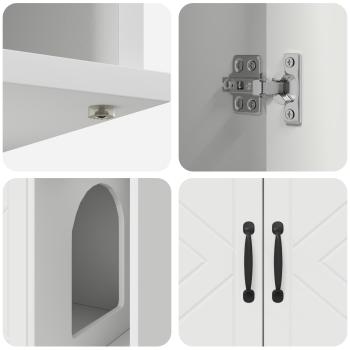 Katzenhaus Weiß 85 x 55 x 50 cm Holzwerkstoff