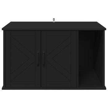 Katzenhaus Schwarz 85 x 55 x 50 cm Holzwerkstoff