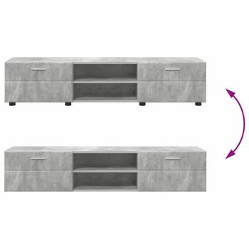 TV-Schrankset mit Schubladen mit Regal Beton Grau Holzwerkstoff