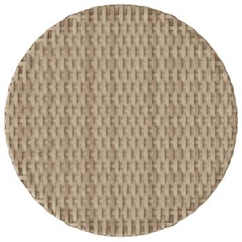 ARDEBO.de - 3-tlg. Bistro-Set mit Kissen Beigemischung Poly Rattan