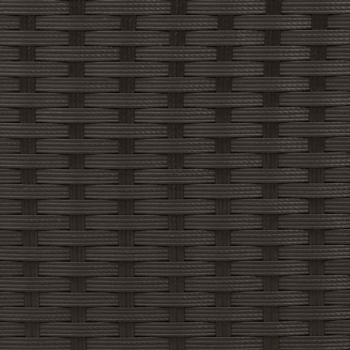 Sonnenliege mit Dach und Kissen Schwarz Poly Rattan