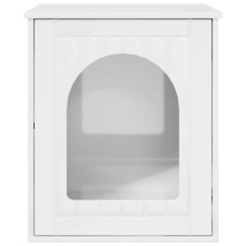 Katzenhaus Glänzend Weiß 53 x 52 x 62 cm Holzwerkstoff