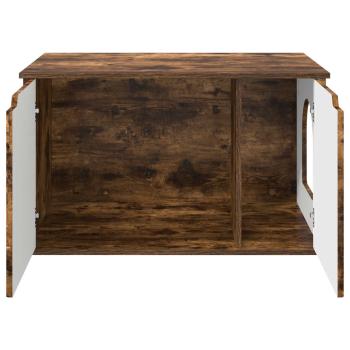 Katzenhaus Geräucherte Eiche 85 x 55 x 53,5 cm Holzwerkstoff
