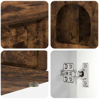 Katzenhaus Geräucherte Eiche 85 x 55 x 53,5 cm Holzwerkstoff