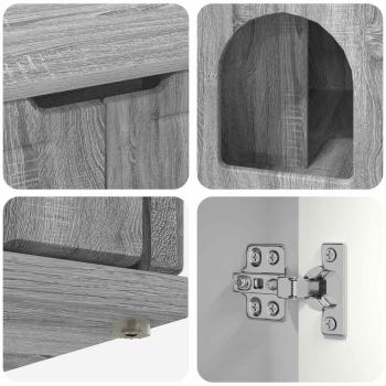 ARDEBO.de - Katzenhaus Graues Sonoma 85 x 55 x 53,5 cm Holzwerkstoff