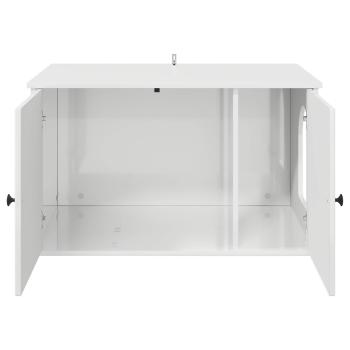 Katzenhaus Glänzend Weiß 85 x 55 x 50 cm Holzwerkstoff