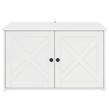 Katzenhaus Glänzend Weiß 85 x 55 x 50 cm Holzwerkstoff