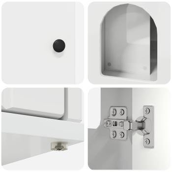 Katzenhaus Glänzend Weiß 85 x 55 x 50 cm Holzwerkstoff