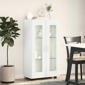 Sideboard mit Regal Weiß 55,5 x 29 x 100 cm Holzwerkstoff