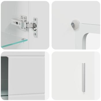 Sideboard mit Regal Weiß 55,5 x 29 x 100 cm Holzwerkstoff