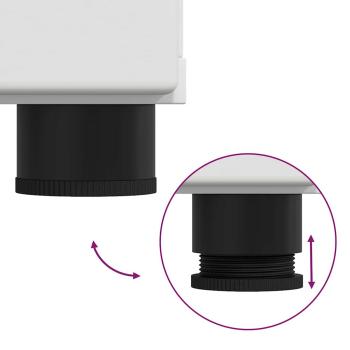 Sideboard mit Regal Weiß 55,5 x 29 x 100 cm Holzwerkstoff