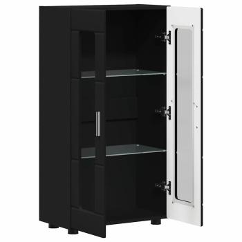 Sideboard mit Regal Schwarz 55,5 x 29 x 100 cm Holzwerkstoff