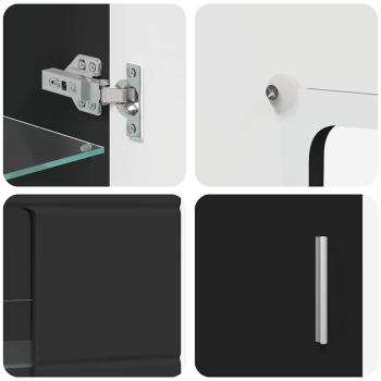 Sideboard mit Regal Schwarz 55,5 x 29 x 100 cm Holzwerkstoff