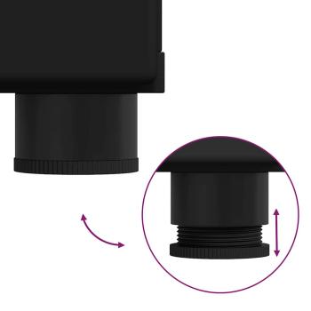 Sideboard mit Regal Schwarz 55,5 x 29 x 100 cm Holzwerkstoff