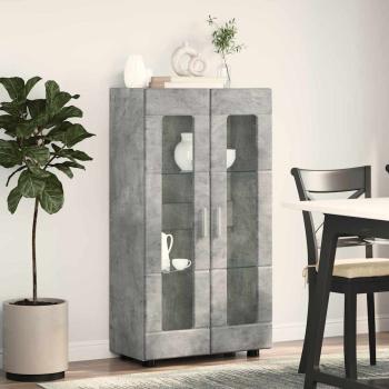 ARDEBO.de - Sideboard mit Regal Beton Grau 55,5 x 29 x 100 cm Holzwerkstoff
