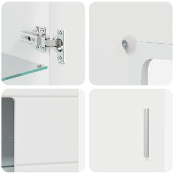 Sideboard Hochglanz Weiß 55,5 x 29 x 100 cm Holzwerkstoff