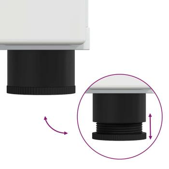 Sideboard Hochglanz Weiß 55,5 x 29 x 100 cm Holzwerkstoff