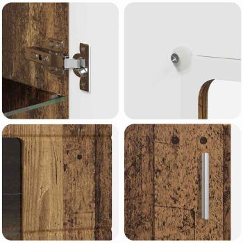 Sideboard mit Regal Altholz 55,5 x 29 x 100 cm Holzwerkstoff