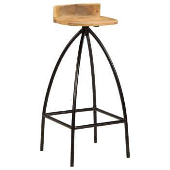 Barhocker 2 Stk. Massivholz Mango