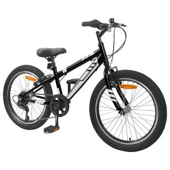 Mountainbike 20 Zoll 6-Speed für 5-8 Jahre alt Schwarz