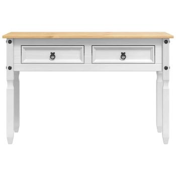 Beistelltisch CORONA Weiß 115 x 46 x 73 cm Massives Kiefernholz