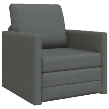 Klappsofa Bett Dunkelgrau 74 x 77 x 81 cm Stoff