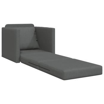 Klappsofa Bett Dunkelgrau 74 x 77 x 81 cm Stoff