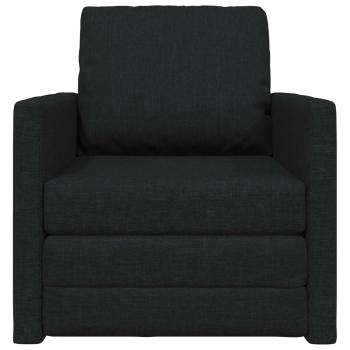 Klappsofa Bett Schwarz 74 x 77 x 81 cm Stoff