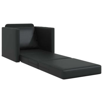 Klappsofa Bett Schwarz 74 x 77 x 81 cm PVC