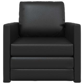 Klappsofa Bett Schwarz 74 x 77 x 81 cm PVC