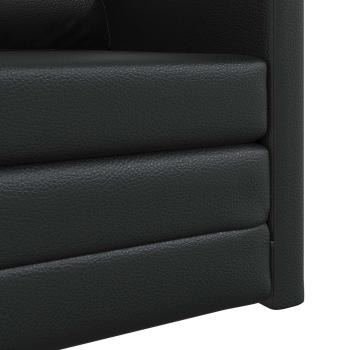 Klappsofa Bett Schwarz 74 x 77 x 81 cm PVC