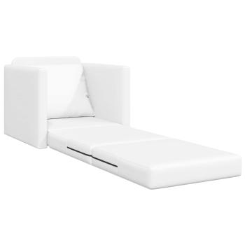 Klappsofa Bett Weiß 74 x 77 x 81 cm PVC