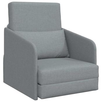 Klappsofa Bett Hellgrau 65 x 80 x 83 cm Stoff