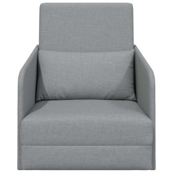 Klappsofa Bett Hellgrau 65 x 80 x 83 cm Stoff