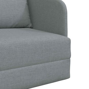 Klappsofa Bett Hellgrau 65 x 80 x 83 cm Stoff
