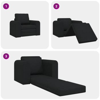Klappsofa Bett Schwarz 98 x 71 x 83 cm Stoff