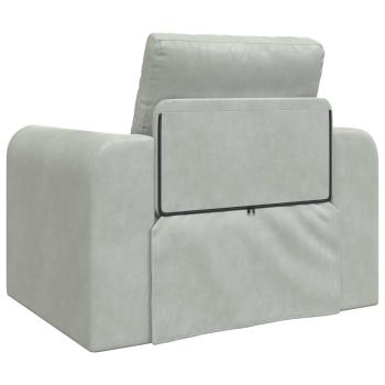 Klappsofa Bett Hellgrau 98 x 71 x 83 cm Samt