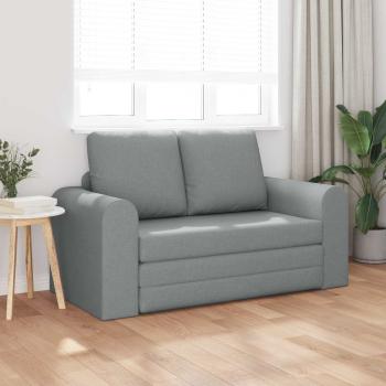 ARDEBO.de - Klappsofa Bett Hellgrau 148 x 71 x 83 cm Stoff