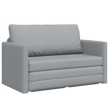 ARDEBO.de - Klappsofa Bett Hellgrau 124 x 71 x 78 cm Stoff