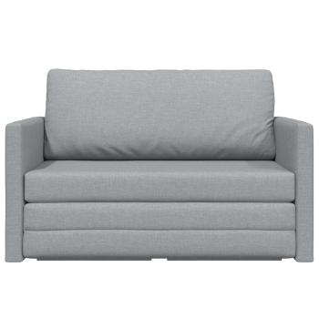 Klappsofa Bett Hellgrau 124 x 71 x 78 cm Stoff