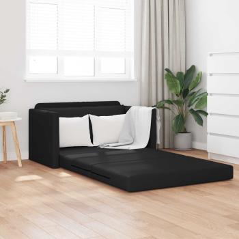 ARDEBO.de - Klappsofa Bett Schwarz 124 x 71 x 78 cm PVC