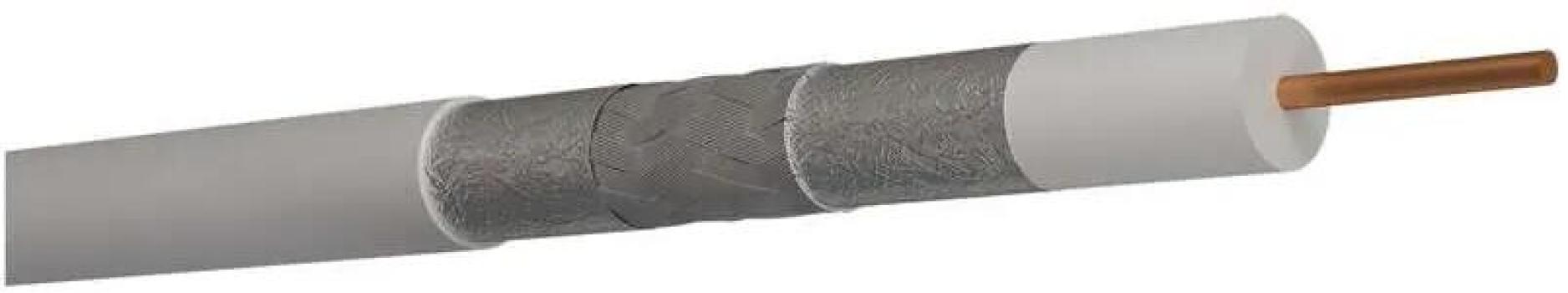 EMOS S5272 Koaxialkabel CB115, CLASS A, 3-fach geschirmt, Schirmabdeckung >90 %, Innenbereich, 100m Spule, weiß (2305023000)