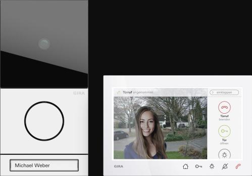 ARDEBO.de Gira 2431902 Einfamilienhaus-Paket Wohnungsstation, Video AP 7, System 106, verkehrsweiß (lackiert)