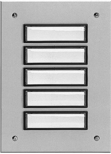 ARDEBO.de Grothe Aluminium-Etagenplatte 5-Fach zur Unterputz-Montage Witterungsbeständiges Aluminium Befestigungsbohrungen (ETA 805 EV1)