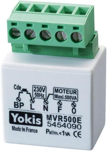 ARDEBO.de Grothe Rollladenmodul, Unterputz, Schraubklemmen, 500W, 230V, 48x32x23mm, weiß (MVR500E)