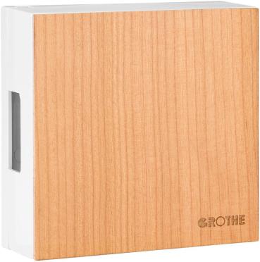 ARDEBO.de Grothe Zweiklang Gong, 80dB, 46101, Batterie, Echtholz Kirsche (GONG QUADRO 100 BW/KI)